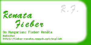 renata fieber business card
